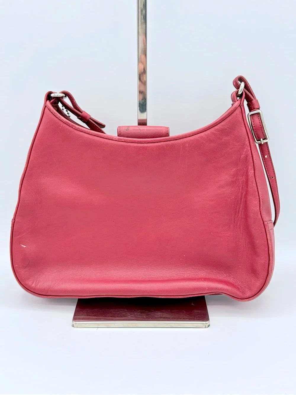 Coach Ergo Demi Hobo Bag Red Glove Leather Silver Hardware Y2K Shoulder Bag 8319